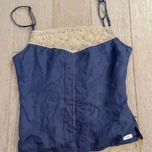 VINTAGE Hollister silk Lace Tank Cami Cami Tank Top Strappy new rare Y2K